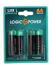    Батарейка LogicPower Alkaline AA LR6 _ бл 4шт _ КОРОБКА = 12 бл=48шт
