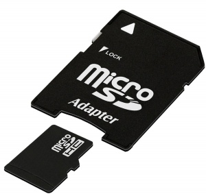 Карта памяти Transcend MicroSDHC 32GB (Class 4) + SD адаптер Карта памяти Transcend MicroSDHC 32GB (Class 4) + SD адаптер