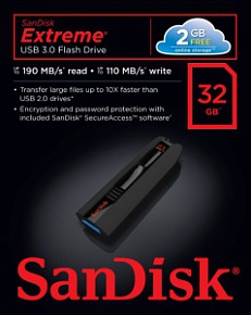 Накопитель USB 3.0 SanDisk Extreme 32GB