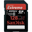Карта памяти SanDisk Extreme 128GB SDXC Class 10 UHS-I 45MB/s
