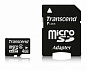 Карта памяти Transcend MicroSDHC 4GB (Class 4) + SD адаптер