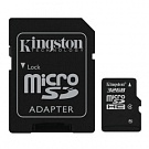 Карта памяти Kingston microSDHC 32GB Class 4 + SD адаптер