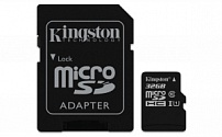 Карта памяти Kingston microSDHC 32GB Class 10 + SD адаптер