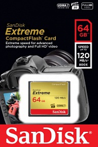 Карта памяти SanDisk CF eXtreme 64GB 120MB/s