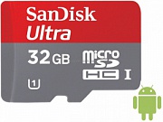 Карта памяти SanDisk Ultra 32GB microSDHC Class 10 UHS-I 30MB/s Android