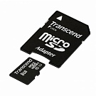 Карта памяти Transcend MicroSDHC 8GB (Class 10) Premium + SD адаптер Ultra High Speed 1