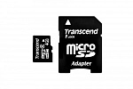 Карта памяти Transcend MicroSDHC 4GB (Class 6) + SD адаптер