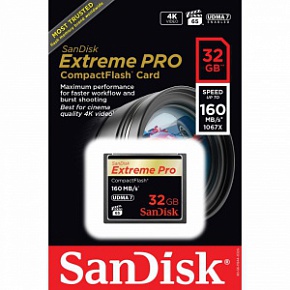 Карта памяти SanDisk CF 32GB eXtreme Pro 160MB/s