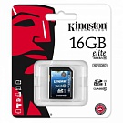Карта памяти Kingston Elite SDHC 16GB Class 10 UHS-I 30MB/s