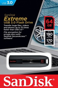 Накопитель USB 3.0 SanDisk Extreme 64GB