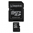 Карта памяти Kingston microSDHC 8GB Class 4 + SD адаптер