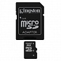Карта памяти Kingston microSDHC 8GB Class 4 + SD адаптер