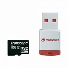 Карта памяти Transcend MicroSDHC 8GB (Class 10) + ридер