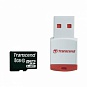 Карта памяти Transcend MicroSDHC 8GB (Class 10) + ридер Карта памяти Transcend MicroSDHC 8GB (Class 10) + ридер