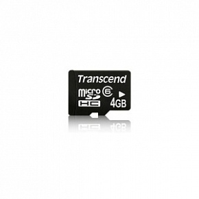 Карта памяти Transcend MicroSDHC 4GB (Class 6)