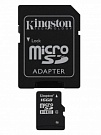 Карта памяти Kingston microSDHC 16GB Class 4 + SD адаптер