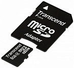 Карта памяти Transcend MicroSDHC 8GB (Class 4) + SD адаптер