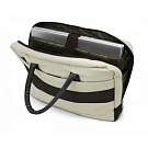    Сумка для ноутбука LF10370 до 15.6" саржевый нейлон, бежевый с коричневой отделкой, поворотный пл