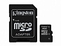Карта памяти Kingston microSDHC 4GB Class 4 + SD адаптер