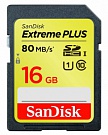 Карта памяти SanDisk Extreme Plus 16GB SDHC Class 10 UHS-I 80MB/s