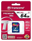 Карта памяти Transcend Premium SDXC 64GB Class 10 UHS-1
